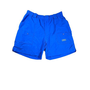 Aftco Shorts Mens Size 42 Blue Fishing Outdoor 8" Inseam Nylon Cargo Pockets